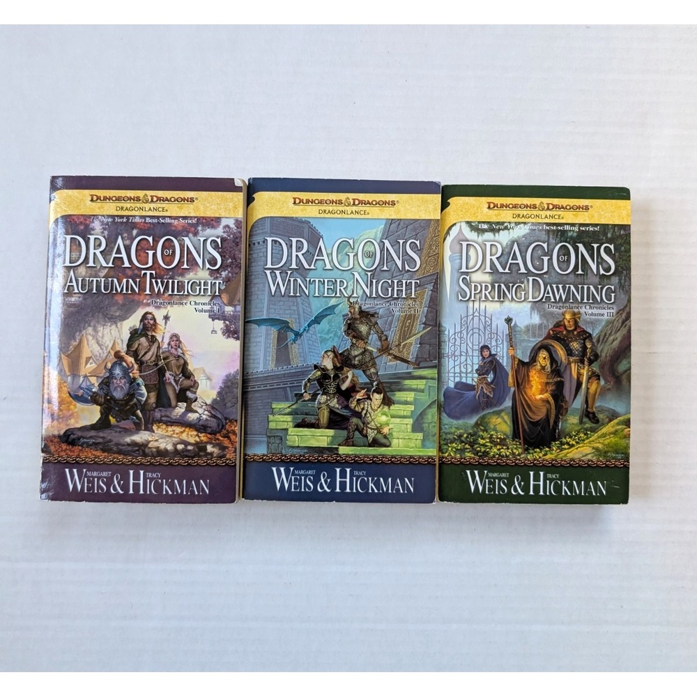 Dragonlance Chronicles Trilogy Vol 1-3 Dragons Autumn Winter Spring Paperback